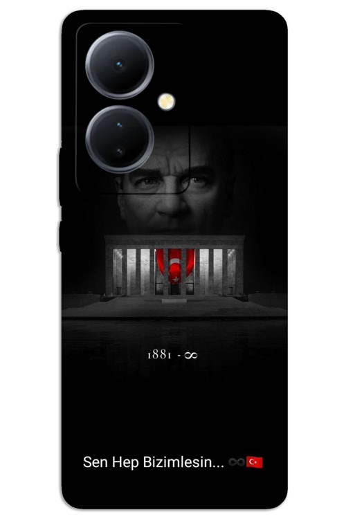 Vivo V29 Lite 5G Kılıf HD Desen Baskılı Arka Kapak - Atatürk Bizimlesin