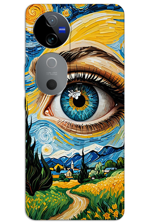 Vivo V40 Kılıf HD Desen Baskılı Arka Kapak - Sanat Göz