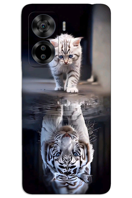 Casper Via X40 Kılıf HD Desen Baskılı Arka Kapak - Kedi Yansıması
