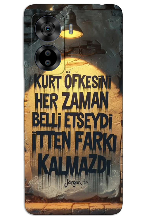 Casper Via X40 Kılıf HD Desen Baskılı Arka Kapak - Kurt Öfkesi
