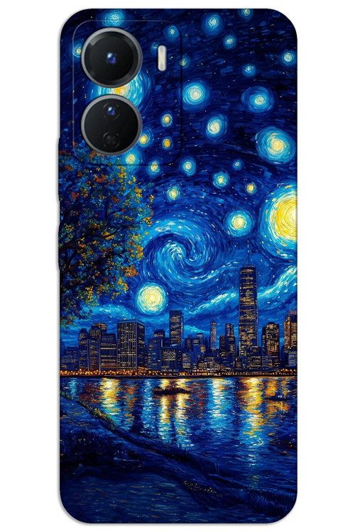 Vivo Y16 Kılıf HD Desen Baskılı Arka Kapak - Sanat Sahil
