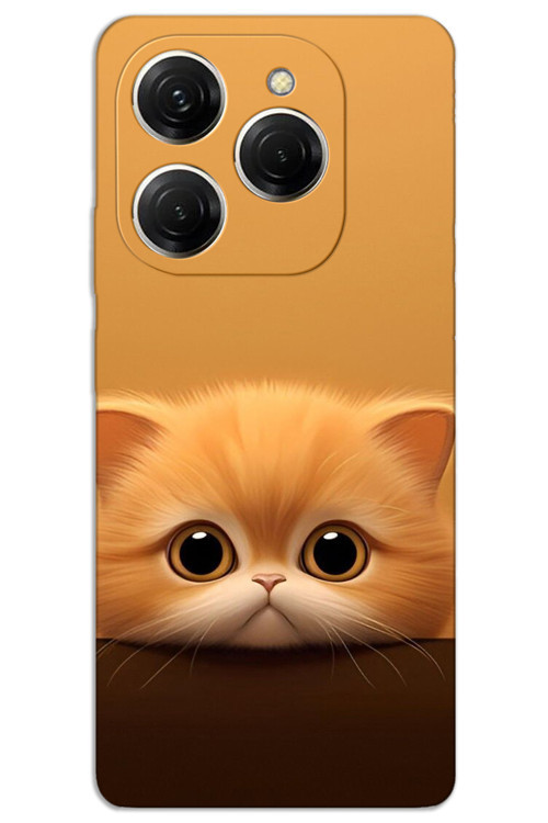 Tecno Spark 20 Pro 5G Kılıf HD Desen Baskılı Arka Kapak - Sarı Yavru Kedi