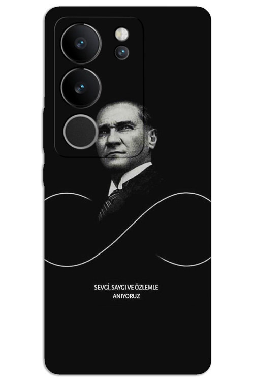 Vivo V29 5G Kılıf HD Desen Baskılı Arka Kapak - Atatürk Sonsuzluk
