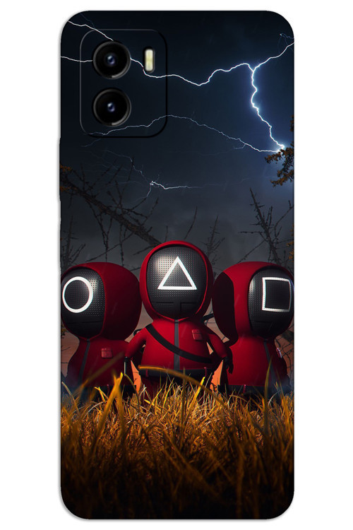 Vivo Y15S Kılıf HD Desen Baskılı Arka Kapak - Squid Game Minyon