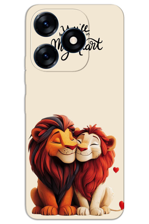 Tecno Spark Go 2024 Kılıf HD Desen Baskılı Arka Kapak - Aslan Kral