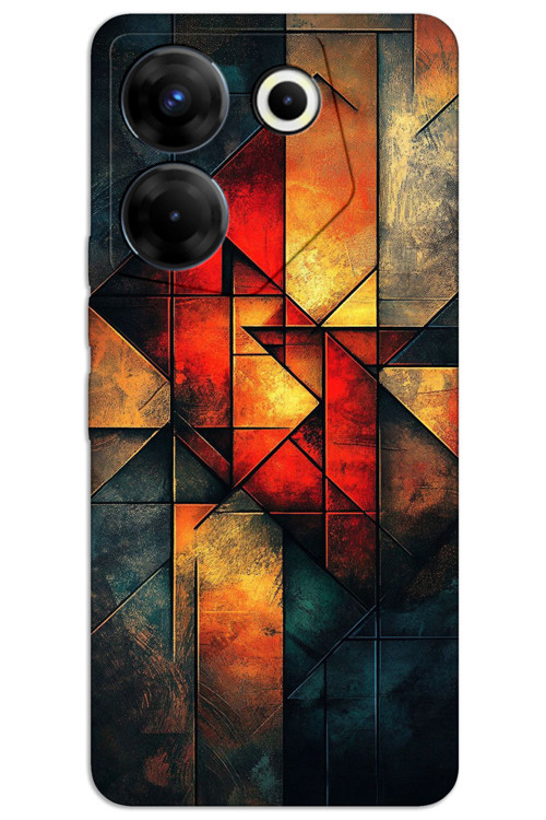 Tecno Camon 20 Kılıf HD Desen Baskılı Arka Kapak - Sıcak Renkler