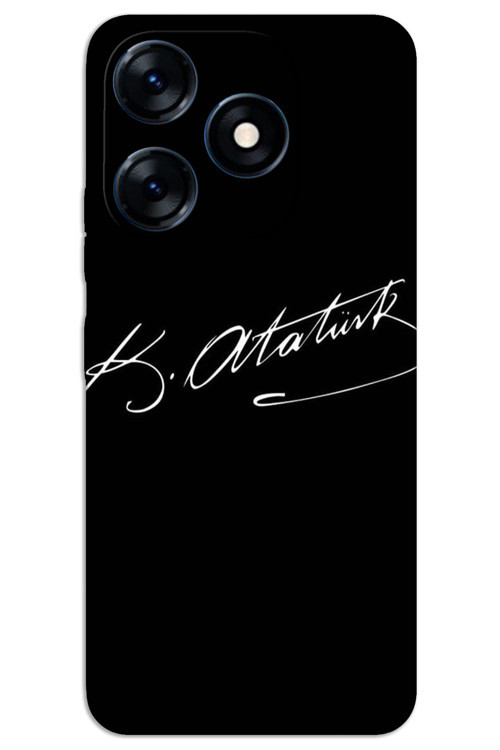 Tecno Spark Go 2024 Kılıf HD Desen Baskılı Arka Kapak - Atatürk İmza
