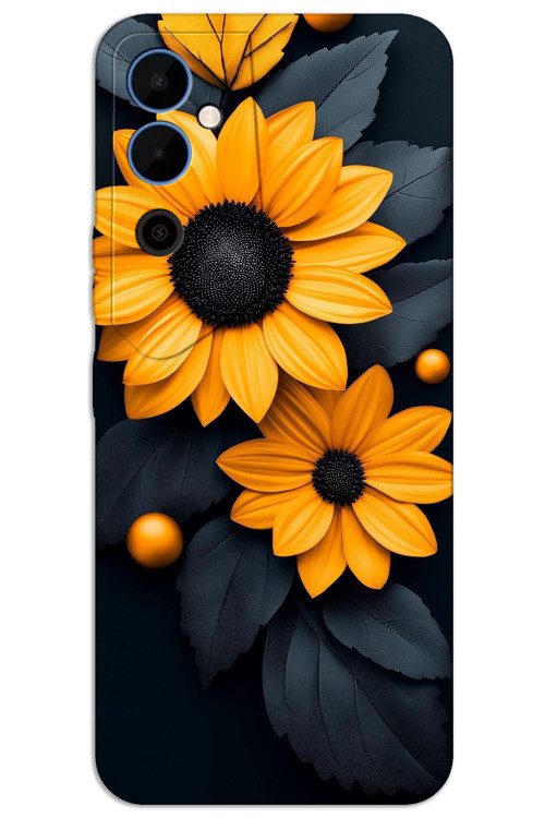 Tecno Pova 4 Pro Kılıf HD Desen Baskılı Arka Kapak - Siyah Çiçek