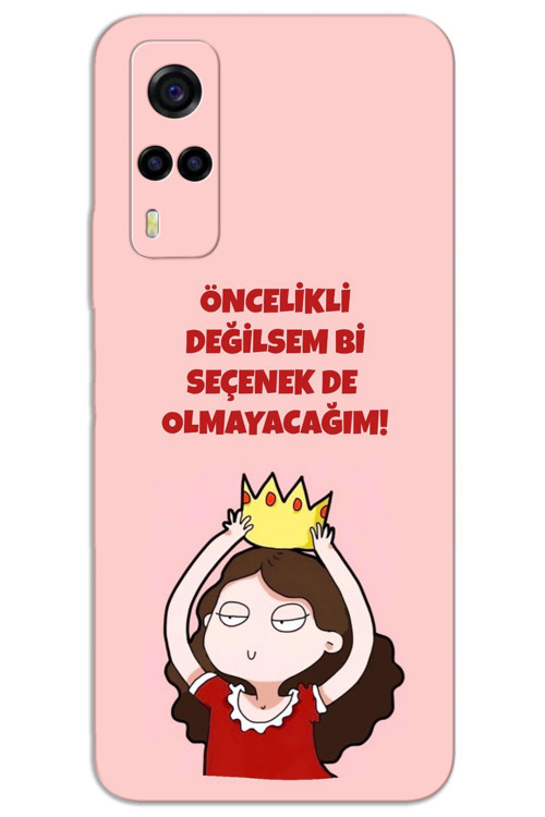 Vivo Y53S Kılıf HD Desen Baskılı Arka Kapak - Seçenek Değilim