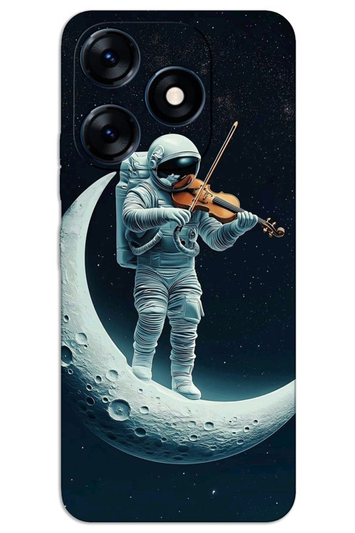 Tecno Spark Go 2024 Kılıf HD Desen Baskılı Arka Kapak - Astronot Keman
