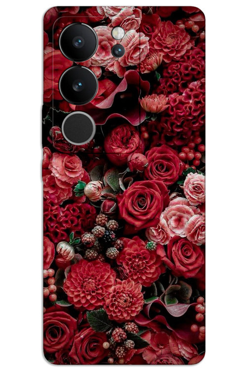 Vivo V29 5G Kılıf HD Desen Baskılı Arka Kapak - Güller