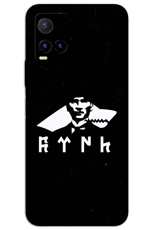 Vivo Y21S / Y21 / Y32 Kılıf HD Desen Baskılı Arka Kapak - Atatürk Kurt
