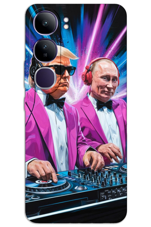 Vivo V40 Lite Kılıf HD Desen Baskılı Arka Kapak - DJ Trump Putin