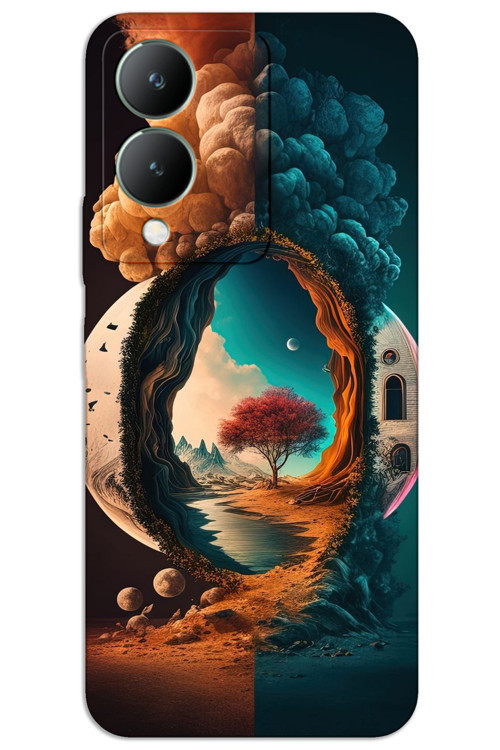 Vivo Y17S Kılıf HD Desen Baskılı Arka Kapak - Aydan Gece