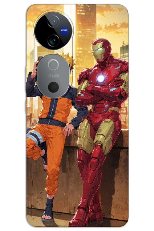 Vivo V40 Kılıf HD Desen Baskılı Arka Kapak - İron Man