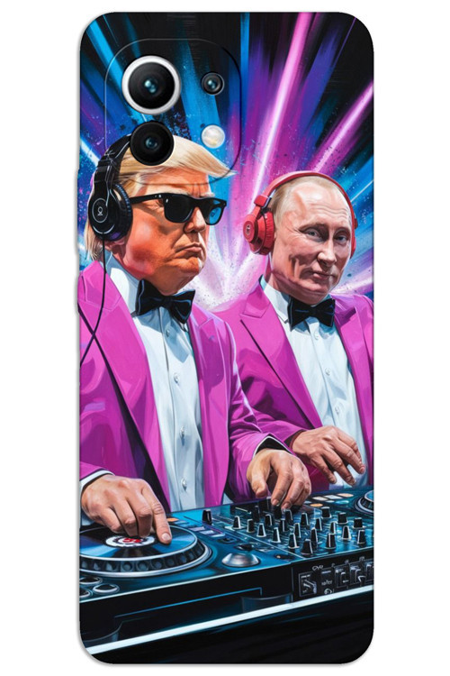Xiaomi Mi 11 Kılıf HD Desen Baskılı Arka Kapak - DJ Trump Putin