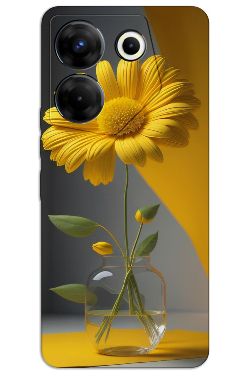 Tecno Camon 20 Kılıf HD Desen Baskılı Arka Kapak - Fanus Çiçek