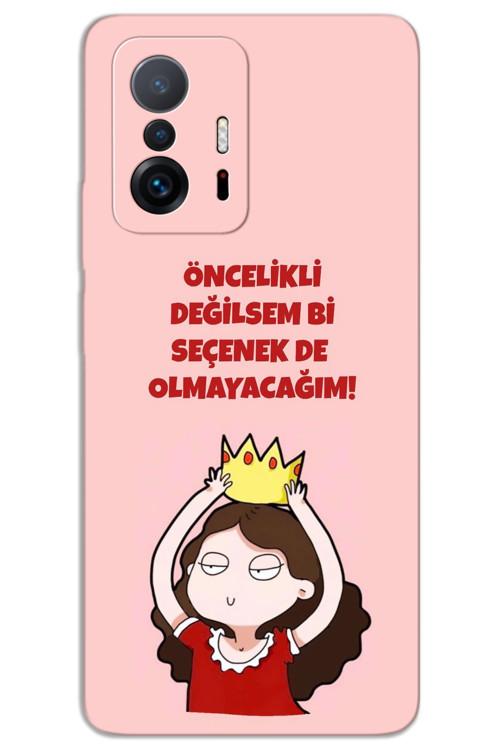 Xiaomi Mi 11T / Mi 11T Pro Kılıf HD Desen Baskılı Arka Kapak - Seçenek Değilim