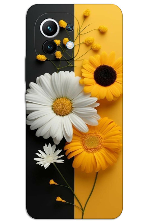 Xiaomi Mi 11 Kılıf HD Desen Baskılı Arka Kapak - Papatya