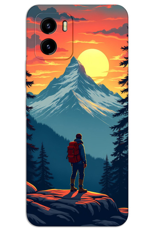 Vivo Y15S Kılıf HD Desen Baskılı Arka Kapak - Everest