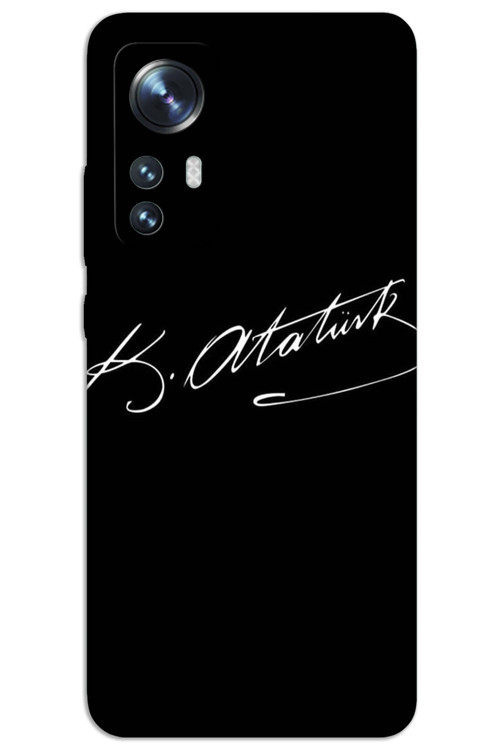 Xiaomi Mi 12 Kılıf HD Desen Baskılı Arka Kapak - Atatürk İmza