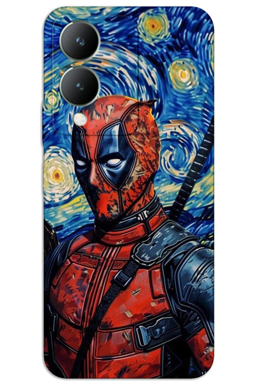 Vivo Y17S Kılıf HD Desen Baskılı Arka Kapak - Deadpool