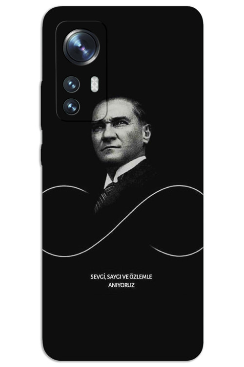 Xiaomi Mi 12 Kılıf HD Desen Baskılı Arka Kapak - Atatürk Sonsuzluk