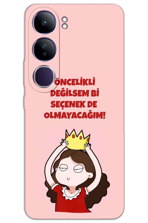 Vivo V40 Lite Kılıf HD Desen Baskılı Arka Kapak - Seçenek Değilim