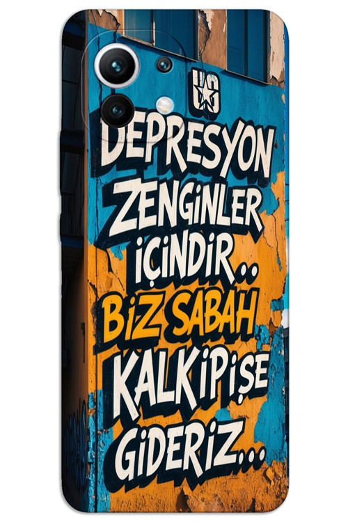 Xiaomi Mi 11 Kılıf HD Desen Baskılı Arka Kapak - Depresyon