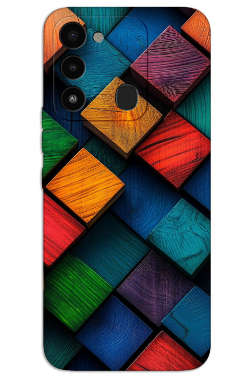 Tecno Spark 8C Kılıf HD Desen Baskılı Arka Kapak - Kare Desen