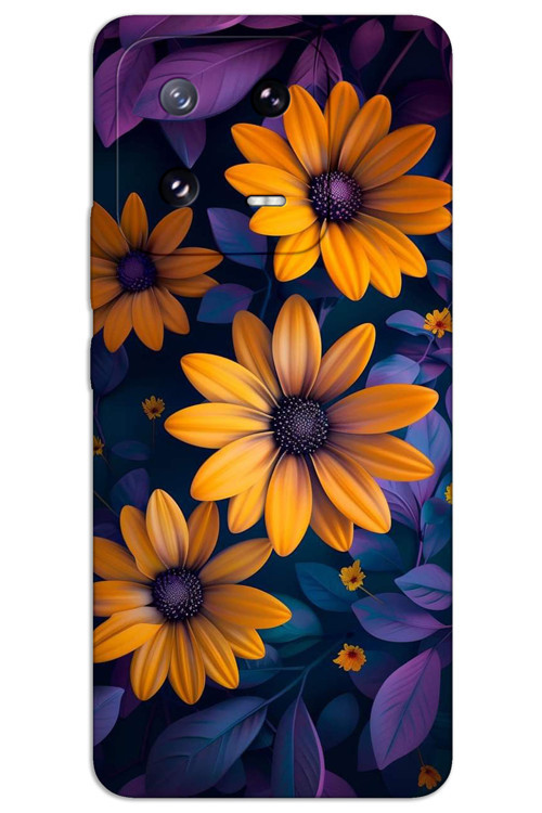 Xiaomi Mi 13 Kılıf HD Desen Baskılı Arka Kapak - Sarı Çiçek