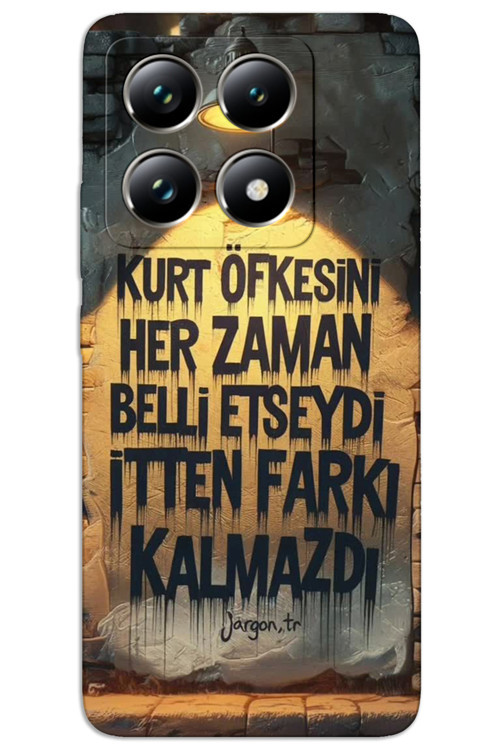 Xiaomi Mi 14 Pro Kılıf HD Desen Baskılı Arka Kapak - Kurt Öfkesi