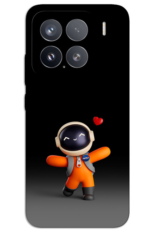Xiaomi Mi 15 Kılıf HD Desen Baskılı Arka Kapak - Astronot Kalp