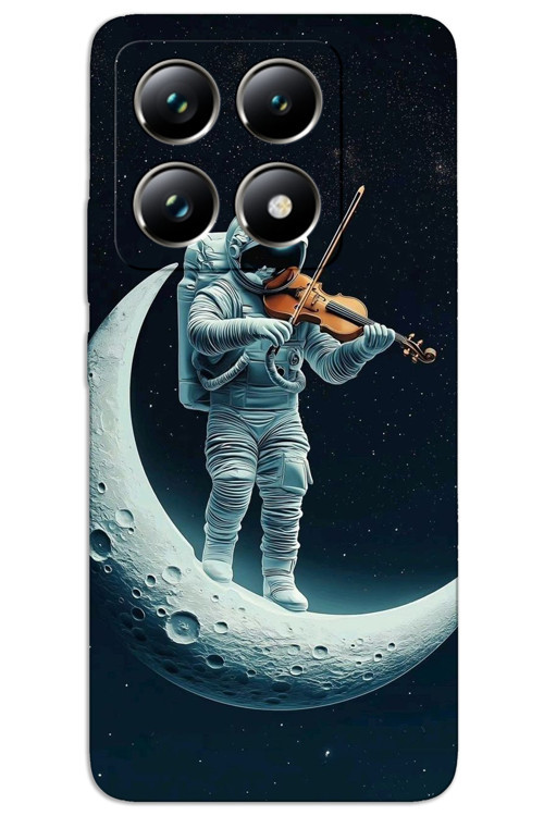 Xiaomi Mi 14 Kılıf HD Desen Baskılı Arka Kapak - Astronot Keman