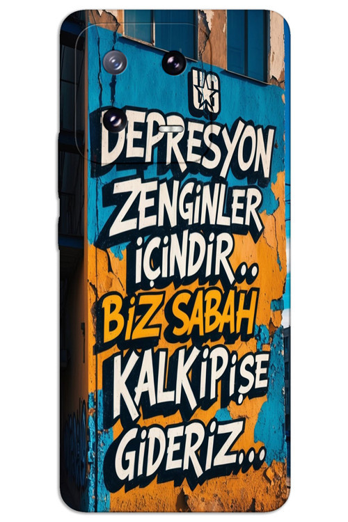 Xiaomi Mi 13 Kılıf HD Desen Baskılı Arka Kapak - Depresyon