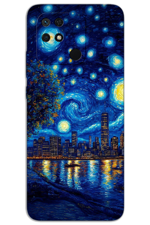 Xiaomi Redmi 10C Kılıf HD Desen Baskılı Arka Kapak - Sanat Sahil