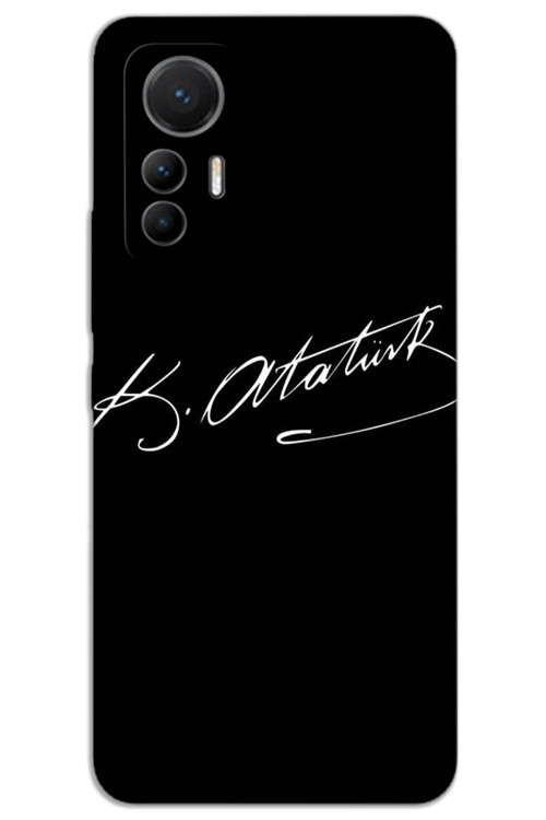 Xiaomi Mi 12 Lite Kılıf HD Desen Baskılı Arka Kapak - Atatürk İmza