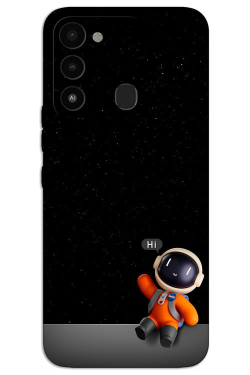 Tecno Spark 8C Kılıf HD Desen Baskılı Arka Kapak - Astronot Hi