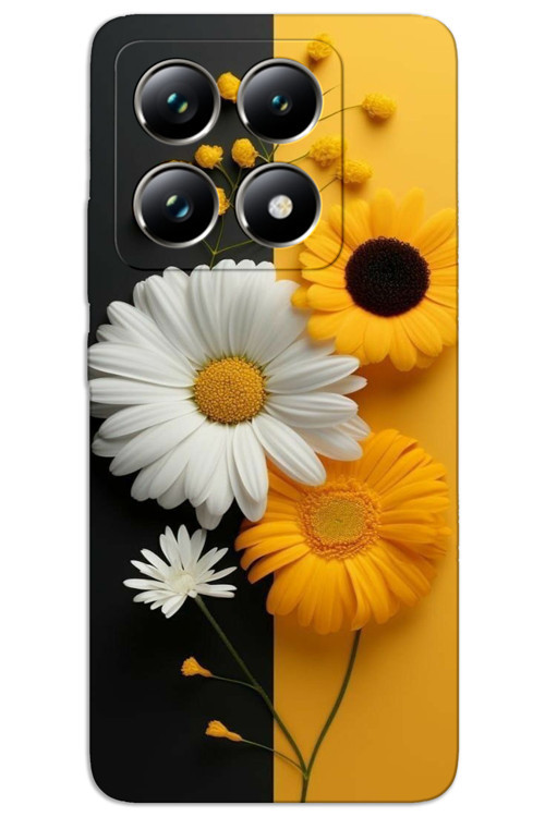 Xiaomi Mi 14 Kılıf HD Desen Baskılı Arka Kapak - Papatya