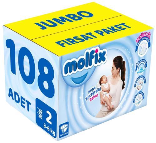 Bebek Bezi Beden:2 (3-6Kg) Mini 108 Adet Jumbo Fırsat Pk