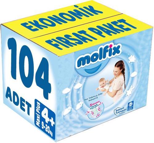 Bebek Bezi Beden:4+ (9-20Kg) Maxi Plus 104 Adet Ekonomik Fırsat Pk