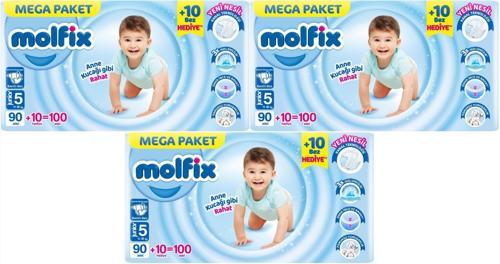 Bebek Bezi Beden:5 (11-18KG) Junior 300 Adet Mega Aylık Fırsat Pk