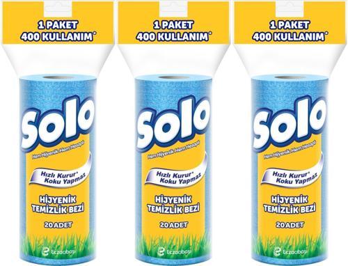 Hijyenik Temizlik Bezi (İç adet 20 Li) (Kokusuz ve Hızla Kuruyan) (3 Lü Set)