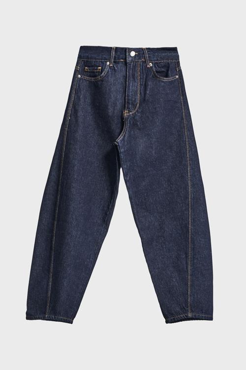 Kadın İndigo Renk 7w5-50 Carrot Fit Rahat Kesim İç boy 67cm %100 Koton Denim Jean