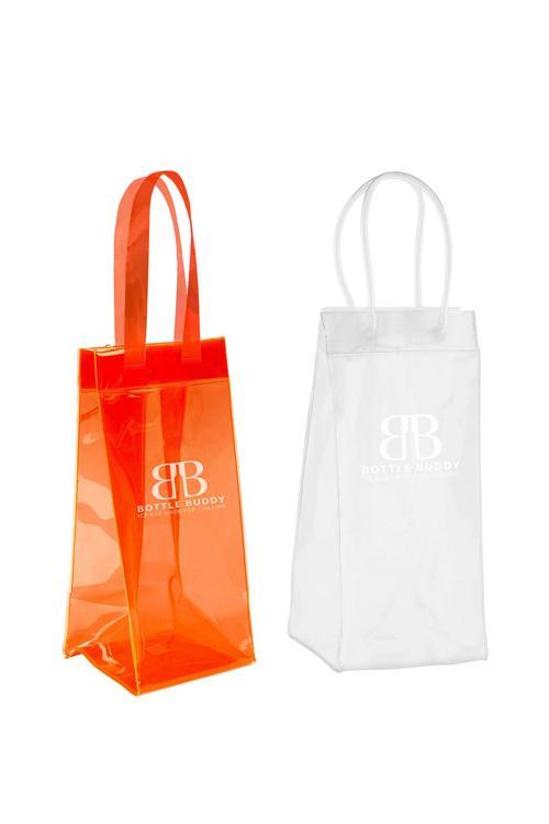 Ice Bag Turuncu Şeffaf Şişe & Şarap Soğutucu 2'Li Buz Çantası
