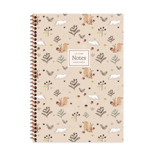 Keskin A4 Kareli PP Kapak La Plume Forest Defter - Sincap