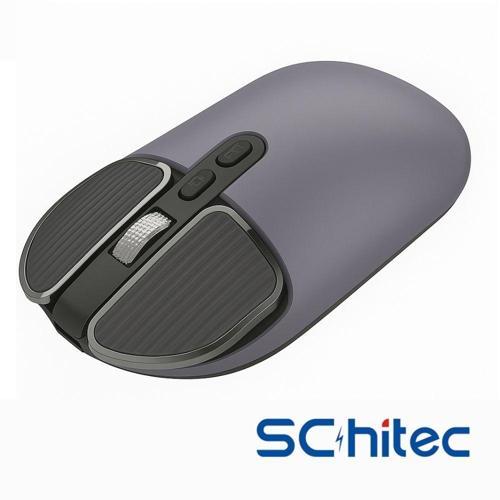 M203 Çift Modlu Taşınabilir Optik Kablosuz 2.4GHz ve Bluetooth Bağlantılı Süper Sessiz Mouse Lila