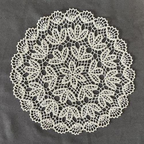 - Sariye 4648 9654 El Yapımı Tığ İşi Örgü 12'li Dantel Örtü Takımı - 24 x 24 cm