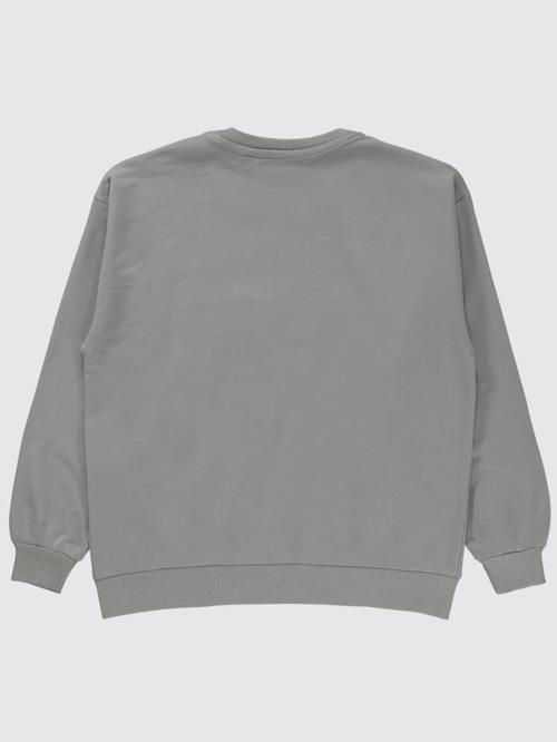 Baskılı 6-9 Yaş Sweatshirt - Gri9-10 Yaş