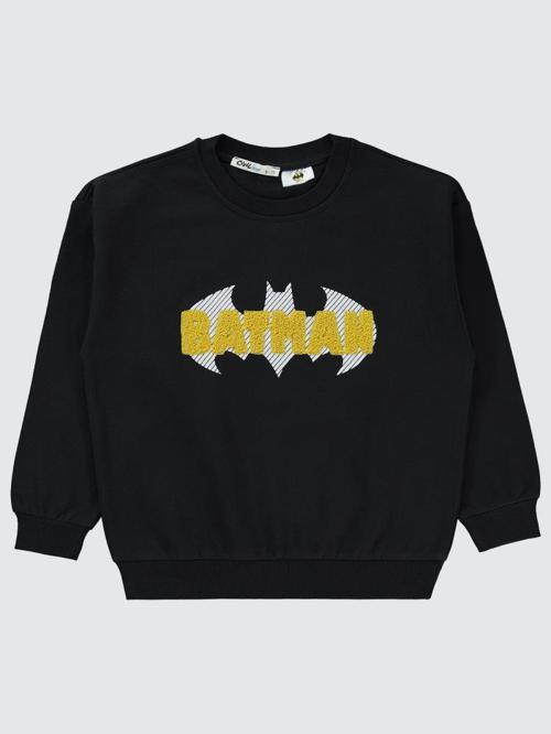 Baskılı 6-9 Yaş Sweatshirt - Siyah9-10 Yaş